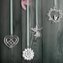 Karen Blixen vilt hjerte 8 cm forsølvet