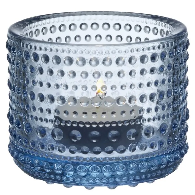 Kastehelmi lyslykt 6,4 cm aqua