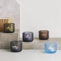 Kastehelmi lyslykt 6,4 cm aqua