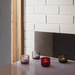 Kastehelmi lyslykt 64 mm grå