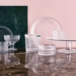 Kastehelmi tallerken 17 cm klar