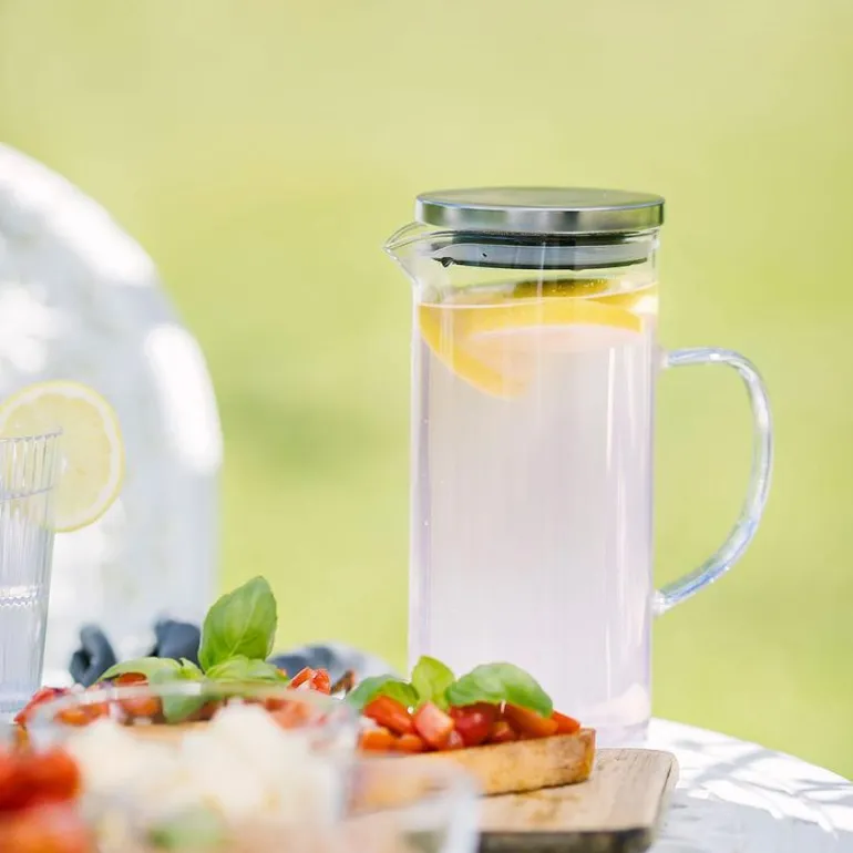 Kay glassmugge med stållokk 1,3L