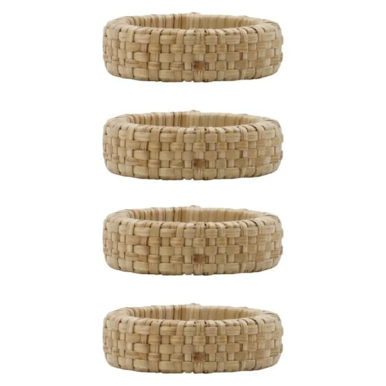 Kind serviettringer 4 stk natur