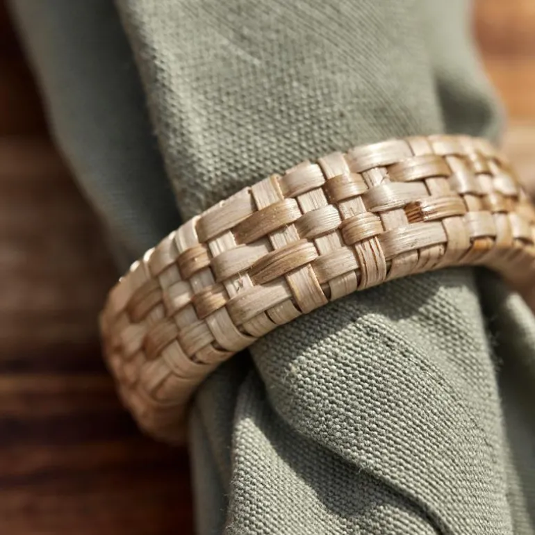 Kind serviettringer 4 stk natur