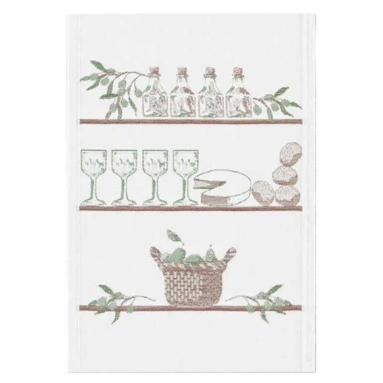 Kjøkkenhåndkle olivenfest 35x50 cm grå