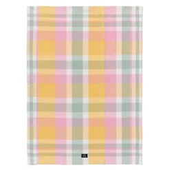 Kjøkkenhåndkle påskeruter 50x70 cm gul/grønn/rosa