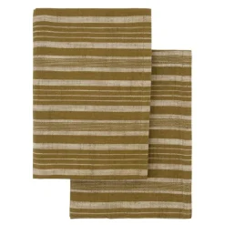 Kjøkkenhåndkle 70x50 cm 2 stk mørk oliven