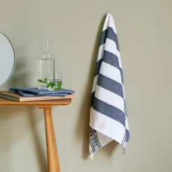 Kjøkkenhåndkle 90x60 cm blå/hvit