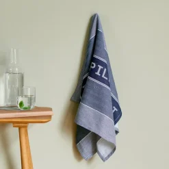 Kjøkkenhåndkle 80x50 cm blå/hvit