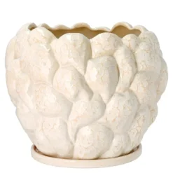 Klast vase/blomsterpotte 31 cm offwhite