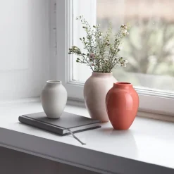 Knabstrup vase 27 cm korall