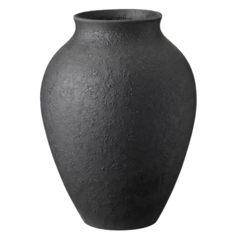 Knabstrup vase 20 cm svart