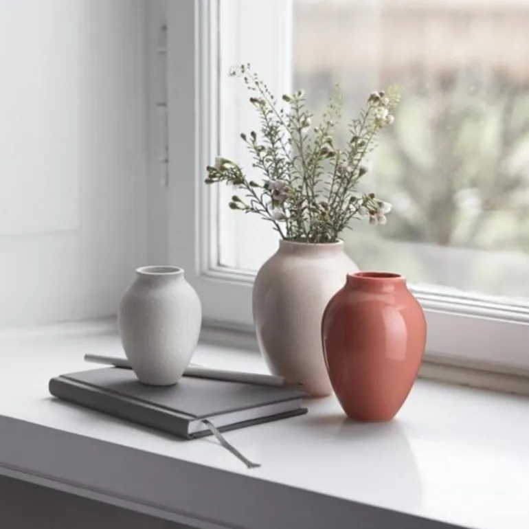 Knabstrup vasesett 3 stk rosatoner
