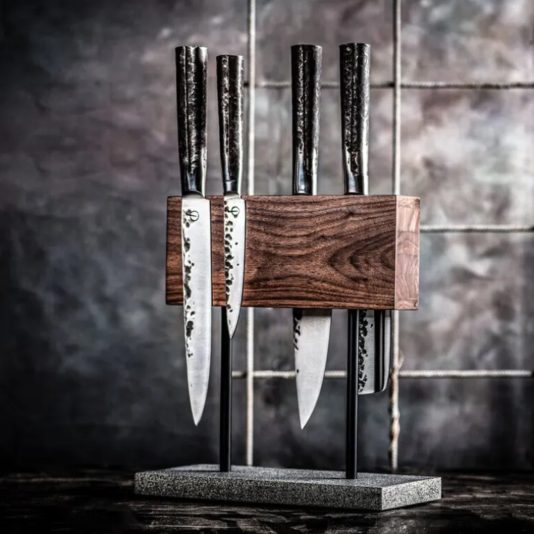 Knivblokk magnetiskt valnøtt