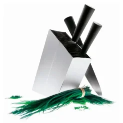 Knivblokk skrå grå