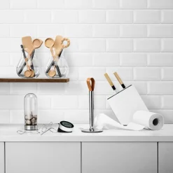 Knivblokk skrå hvit