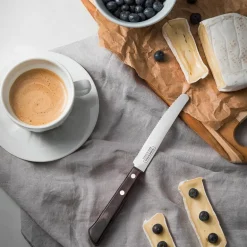 Knivsett 6 deler blank/brun