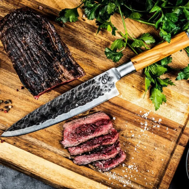 Kokkekniv 33 cm olive