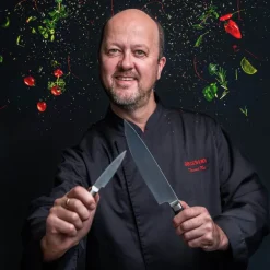 Kokkekniv 22 cm svart