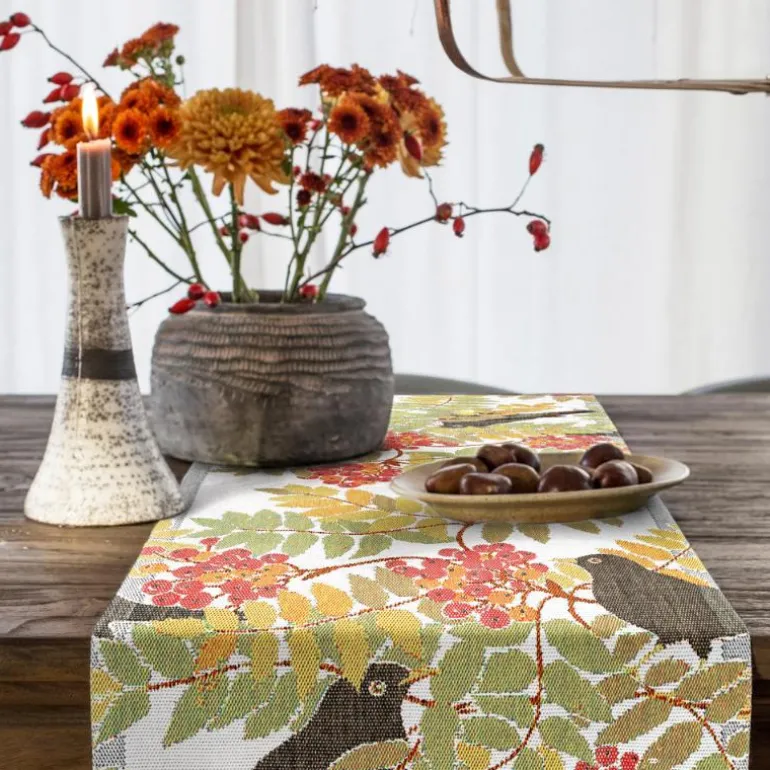 Koltrast løper 35x120 cm