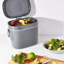 Kompostbeholder 6,6L grå