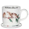 Kopp & underlag winter mice 31 cl