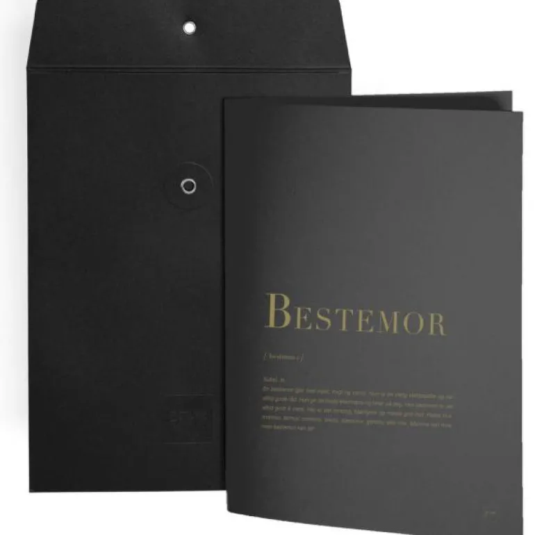 Kort bestemor 16,8x21,8 cm svart