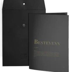 Kort bestevenn 16,8x21,8 cm svart