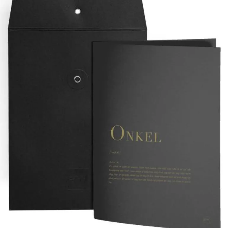 Kort brettet onkel 16,8x21,8 cm svart