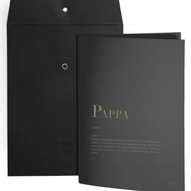 Kort brettet pappa 16,8x21,8 cm svart