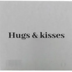 Kort 8x8 cm hugs & kisses