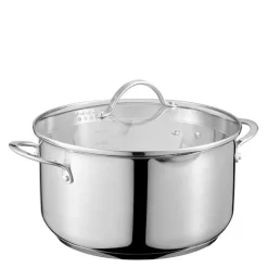 Kosmo gryte med glasslokk 7,1L stål