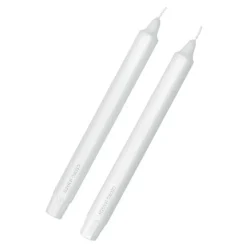 Kronelys 24 cm 2 stk hvit