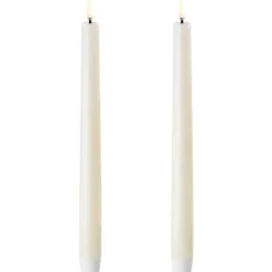 Kronelys 25 cm 2 stk ivory