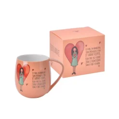 Krus 40 cl hjertevarme korall