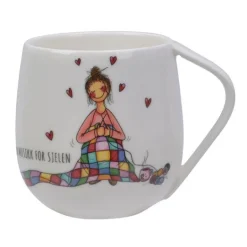 Krus 40 cl strikk hvit