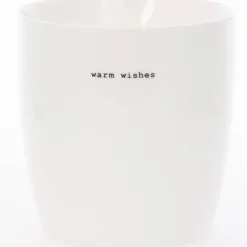 Krus big warm wishes 45 cl hvit