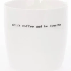 Krus drink coffe and be 30 cl hvit