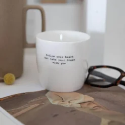 Krus follow your heart 30 cl hvit