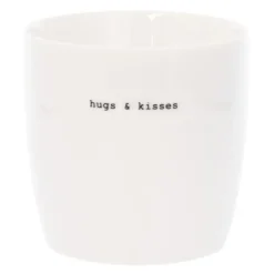 Krus hugs and kisses 30 cl hvit