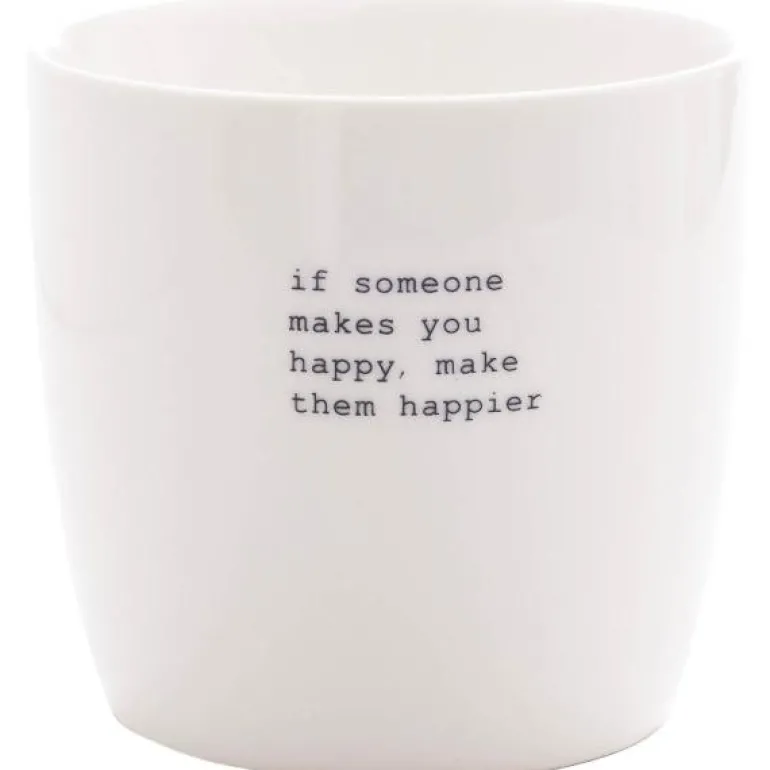 Krus "if someone makes you happy.." 30 cl hvit