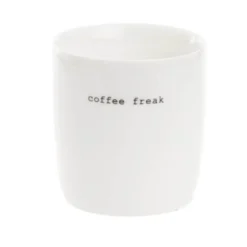 Krus mini coffee freak 10 cl hvit