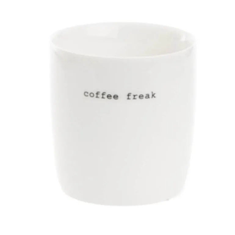 Krus mini coffee freak 10 cl hvit