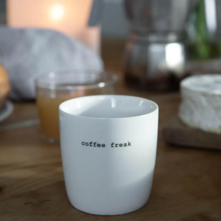 Krus mini coffee freak 10 cl hvit