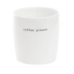 Krus mini coffee please 10 cl hvit