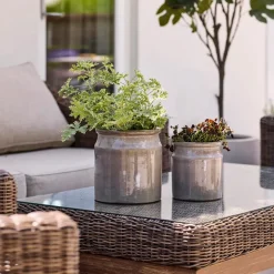 KrusXL blomsterkrukke 17/22 cm 2 stk grå