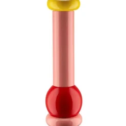 Krydderkvern 23 cm rosa/rød/gul