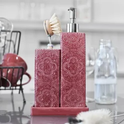 Kub Orient oppvaskbørsteholder vinrød