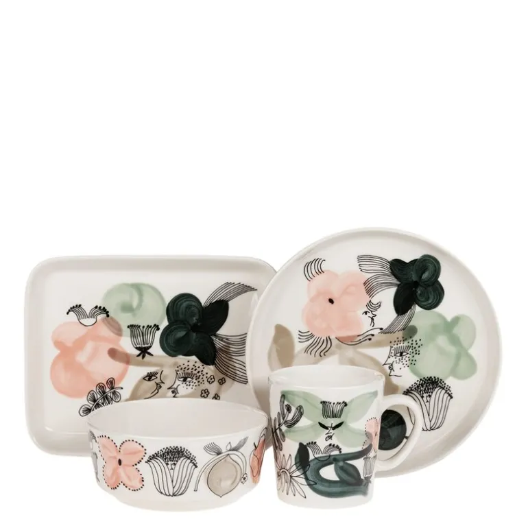 Kukkamaa tallerken 15x19 cm grønn