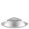 Kuppellokk 16 cm rustfritt stål børstet stål